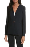TED BAKER TED WORKING TITLE COLLARLESS STRETCH WOOL JACKET,WH8W-GF1D-CERISA