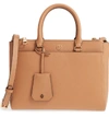 TORY BURCH SMALL ROBINSON DOUBLE-ZIP LEATHER TOTE - BROWN,46331