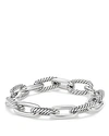 David Yurman Sterling Silver Dy Madison Small 8.5mm Bracelet In Silver