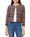 HOBBS LONDON TAMMI STRIPED TWEED JACKET,011846829083L00