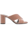 SAINT LAURENT LOULOU 70 MULE SANDALS,507342GVO0012663506