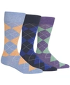 POLO RALPH LAUREN RALPH LAUREN MEN'S SOCKS, DRESS ARGYLE CREW 3 PACK SOCKS