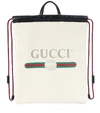 GUCCI PRINTED LEATHER DRAWSTRING BACKPACK,P00300830-1