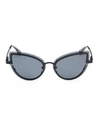 LE SPECS Adulation Gray Cat Eye Sunglasses