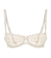 Chantelle Champs Elysees Semi-sheer Balconette Bra In Cappuccino