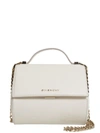 Givenchy Mini Pandora Box Leather Shoulder Bag In Bianco