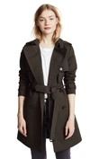 Club Monaco Matie Trench Coat In Olive