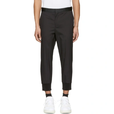 Neil Barrett Cropped Tailored Trousers In 01