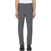 NEIL BARRETT NEIL BARRETT GREY WOOL MELANGE TROUSERS,PBPA493-G015