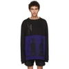 RAF SIMONS Black & Blue Joy Division Oversized Sweatshirt,181-190-19004