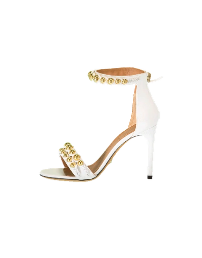 Givenchy Embellished Leather Ankle-strap Sandals In White