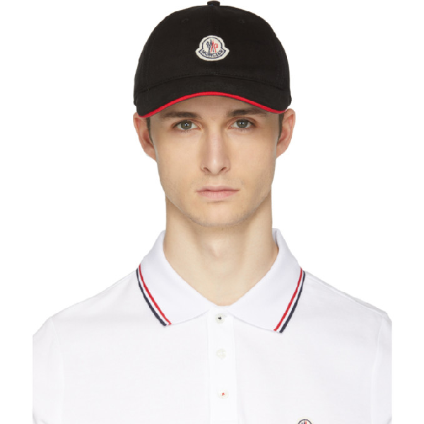 moncler logo patch cap