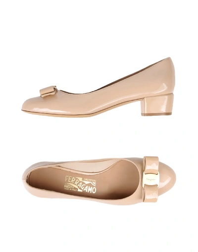 FERRAGAMO FERRAGAMO WOMAN PUMPS BLUSH SIZE 10.5 CALFSKIN,11435543IB 6