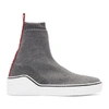 GIVENCHY Grey George V Knot Sock High-Top Sneakers,BH000TH01Q