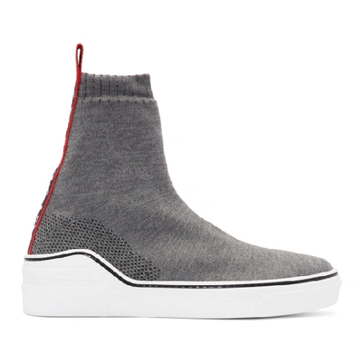 Givenchy Grey George V Knot Sock High-top Sneakers