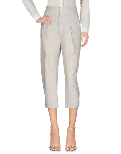 Helmut Lang Cropped Trousers & Culottes In Light Grey