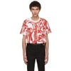 GIVENCHY GIVENCHY WHITE AND RED IRIS POCKET T-SHIRT,BM705X3Y26