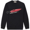 MAISON KITSUNÉ MAISON KITSUNÉ JACQUARD SPEEDBOAT CREW KNIT,AM00510AT3800-BK4