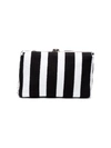 PROENZA SCHOULER black and white Frame stripe clutch bag,H00730F063P12549918
