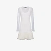 PROENZA SCHOULER PROENZA SCHOULER SHEER OVERLAY RIBBED RUFFLE MINI DRESS,R182739KY11412516257