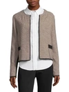 DKNY Colour Block Mixed Media Coat