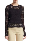 THEORY Crochet Crewneck Sweater