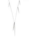 ALEXIS BITTAR Miss Havisham Crystal Long Spear Necklace/Silvertone