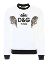 DOLCE & GABBANA SWEATSHIRT WITH PATCHES,10517712