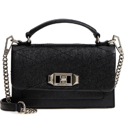 Rebecca Minkoff Je Taime Phone Crossbody Bag - Antique Silver Hardware In Black