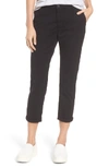 Ag Prima High Waist Ankle Crop Slim Jeans In Super Black