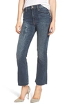 Mother The Hustler Fray Ankle Bootcut Jeans In Bake Sale Brawl