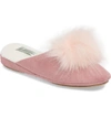 Patricia Green Pretty Pouf Slipper In Pink Suede