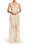 DRESS THE POPULATION CHELSEA LACE A-LINE GOWN,1508-2041