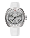 TOCKR WATCHES RADIAL ENGINE LEATHER WATCH, SILVER,PROD207100057