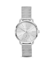 Michael Kors Silver-tone Portia Mesh Bracelet Watch, 37mm In Silver