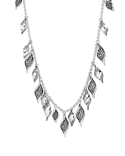 John Hardy Sterling Silver Classic Chain Wave Petal Necklace, 36