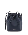 Mansur Gavriel Mini Calf Leather Bucket Bag In Navy