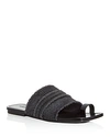 SIGERSON MORRISON WOMEN'S ABBE TEXTURED PATENT LEATHER SLIDE SANDALS,SMABBE