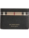 BURBERRY BURBERRY HAYMARKET CHECK CARD CASE - BLACK,406523612672520
