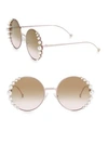 FENDI 58MM Round Sunglasses With Pearls