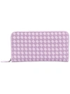 BOTTEGA VENETA BOTTEGA VENETA PARME LILAC INTRECCIATO PALIO ZIP-AROUND WALLET - PINK & PURPLE,506685VCOM412676110