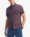 TOMMY HILFIGER MEN'S COLIN PIECED PLAID POCKET SHIRT, CREATED FOR MACY'S