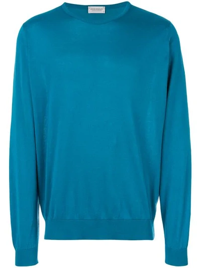 John Smedley Crew Neck Jumper - Bias Blue