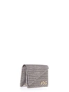 DOLCE & GABBANA SILVER CLUTCH WITH DOLCE & GABBANA LOGO,10518190