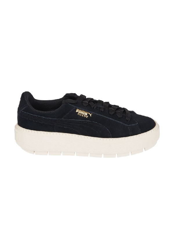 puma platform trace trainers black