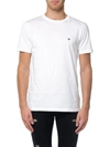 DIOR T-SHIRT IN WHITE COTTON WITH BLACK BEE EMBROIDERY,10518053