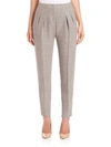 AKRIS Friday Linen/Wool Double-Face Pants,0400092189788