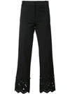 DEREK LAM 10 CROSBY Cropped Flare Trouser With Eyelet Embroidery,TS81101FCR12419809