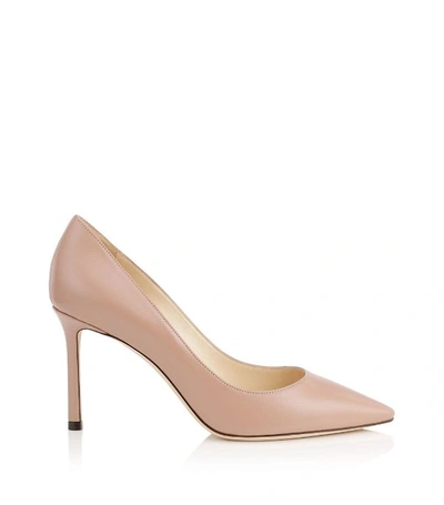 Jimmy Choo Romy 85 Patent-leather Pumps In Brown