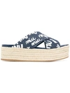 MIU MIU MIU MIU JUTE SOLED LOGO ESPADRILLES - BLUE,5XX071F0453K8Q12709840